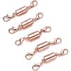 GIVBRO Fermagli magnetici a moschettone per gioielli Extender braccialetto collana accessori per fai da te oro rosa, 5 pezzi (diametro 7 mm)