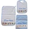 MyVorrei Set Sacco+Asciugamano+Bavaglio Cotone 100% per Asilo | Sacco cm 36x45 Asciugamano cm 35x52 Bavaglio cm 26x35 | Personalizzabile con Nome