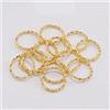 GIVBRO 50 pezzi Anelli a Spirale Aperti Anelli Rotondi per Portachiavi Fai-da-Te Gioielli Accessori per la Creazione di Portachiavi Oro, 18mm