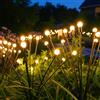 Weiongppy 4 Pezzi Lampade Solari Lucciole da Giardino, 6 Led Luci Solari Esterno, IP65 Impermeabile 2 Modalità, Luci Lucciola Energia Solare per Giardino Patio Balcone Cortile- Bianco Caldo