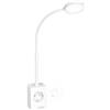 PRINCEWAY Lampada Comodino Applique da Parete LED Dimmerabile Bianca con Spina e Presa Elettrica per Lettura Libri a Letto, Due Interruttori Tocco, 3 Colori di Illuminazione, Ricarica Uscita USB