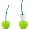 W-Direct Scopino per WC con supporto a forma di frutta (mela verde), set di scopino decorativo per il bagno, con design mela e ciliegia,