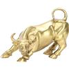 Hztyyier Statuetta di Wall Street in Ottone, Decorazione Feng Shui, Dorato in Rame, Simbolo di Fortuna e Prosperità