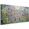 murando Quadro Mandala 200x80 cm 5 pezzi Stampa su tela XXL Immagini moderni Murale Fotografia Grafica Decorazione da parete Astratto Arte f-A-0618-b-m