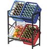 Lifewit Ripiano Porta Casse 4 Cassette, Robusto Scaffale Portabottiglie per Birra, Frutta, Verdure, Acqua per Cucina/Panetteria/Garage/Bar, Portata 300 kg