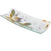 SOSPIRI VENEZIA Svuotatasca Piatto Soprammobile Decoro Floreale Vetro Murano Centrotavola Arredo Casa Idea Regalo Realizzato a Mano Made Italy (cm 30 X13 Rettangolare)