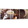 ARTTOR Quadro su Vetro Caffè nero colazione cioccolato Stampe da Parete in Vetro 90x30cm Quadri Moderni Soggiorno Camera da Letto Cucina 3 pezzi Piccoli Decorazione Murale Wall Art Immagini GCA90x30-2152