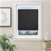 LIJIAO Tenda Plissettata per Finestre 50 x 90 cm Privacy e Protezione Solare Tenda a Pacchetto con Morsetto Easyfix per porte e finestre, Nero
