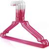 HANGERWORLD 25 Grucce Appendiabiti Rosa 40cm in Metallo Cromato Salvaspazio per Casa e Lavanderia