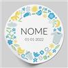 LARGE FORMAT 36 Adesivi Personalizzati Bomboniere Matrimonio 5 cm Modello 2M