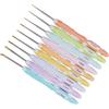 Hztyyier 8 Mm 1 Mm 1,25 Mm 1,5 Mm 1,75 Mm 2 Mm 2,25 Mm 2,5 Mm 2,75 MmKit di Uncinetti Set di Ferri da Maglia Ergonomici Filato Artigianale per Maglieria 0 Knitting Tools