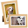 Vylro 2 Pezzi Portafoto Cornici,10x15cm Portafoto da Tavolo,Cornice in Rovere,Cornice Foto Legno Moderna,Piccole Cornici Foto in MDF,Oak Photo Frame,per Adatta A Galleria,Uffici,Soggiorno,Camera da Letto