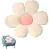 Norhogo 1 cuscino da pavimento a forma di fiore, 40 cm, bianco e rosa