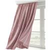 BEAUTEX, tenda in velluto con nastro arricciato a U, oscurante e opaca, 140x225 cm (larghezza 140 cm, altezza 225 cm, rosa)