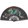 MTKSFDC Ventaglio Tai Chi Ventaglio Tai Chi Ventaglio Tradizionale Ventaglio Kung Fu Arti Marziali Ventaglio da Tenere in Mano Ventaglio Wushu Allenamento di Pratica Ventaglio Pieghevole(Black)