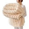 Generic Plaid matrimoniale pile, Morbido Caldo Plaid Peloso di Pelliccia Sintetica, Coperta in peluche di lusso, super morbida, soffice e accogliente, per divani, divani, letti