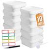 Üka Pack 10 Secchi Bianchi Vuoti in Polipropilene da 2,5 L - 20x20x11 cm.