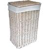 Arthur Cameron Cesto portabiancheria grande in vimini (39 x 28 x 60 cm, colore: bianco