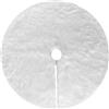 Deggodech Peluche Gonna Albero di Natale Bianco Lusso Finta Pelliccia Gonne per Alberi di Natale Copertura della Base Albero Natale Decorazioni Natalizie di Festa (150CM)