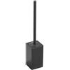 NSODOO Supporto per scopino da bagno autoportante per bagno, supporto per scopino da bagno, in acciaio inox 304, resistente alla ruggine, nero opaco quadrato da 43 CM