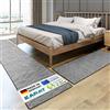 KARAT Tappeto per Letto - Set di 3 Pezzi - Moderna Cornice per Letto in Antracite - Tappeto per Camera da Letto e Soggiorno - Soffice Tappeto Geneva (L: 80 cm | L: 1 x 300 cm + 2 x 150 cm)