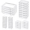 Wusboo 36 Mini Scatole di Plastica Trasparente con Coperchio 4 Formati Scatoline per Oggetti Scatola di Plastica Piccola Scatoline Trasparenti Organizer per Piccoli Oggetti
