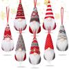 KAHEIGN 8 Pezzi Gnomi Appesi All'albero di Natale, 8 Stili Appendere Gnomi di Peluche Scandinavi Degli Elfi di Babbo Natale Bambole Tomte Svedesi Fatte a Mano per Natale Festa Decorazioni (15 x 7cm)