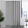 Furlinic Tende Doccia, Tessuto Anti-Muffa Grigio Impermeabile Ultra Grande Pulita del Fodera Lavabile,Imposta con 12 Ganci di Plastica-180 x 210cm.