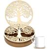 Hugwish Set Di 24 Sottobicchieri Fiore Della Vita Per La Meditazione (10 X 10 Cm), fiore della vita legno di betulla, fiore della vita da parete (24, 10cm)