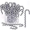 HERZWILD 32 ornamenti natalizi da appendere, in plastica, a forma di bastoncino di zucchero, decorazioni per albero di Natale, decorazioni per interni ed esterni (senza fori nero,15cm)