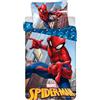 Jerry Fabrics Spiderman City Copripiumino Singolo 140x200 + Federa Cotone Marvel | Set lenzuola reversibile | Cotone naturale traspirante Oeko-Tex | Marvel ufficiale | Bambini | Regalo | Lavabile in lavatrice