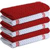 Infinitee Xclusives Strofinacci di alta qualità, confezione da 6, 100% cotone, 38 x 64 cm, ultra morbidi e altamente assorbenti, strofinacci in spugna per cucina, bar e pulizia quotidiana della casa,