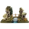 Ferrari & Arrighetti Bertoni Tratto di Fiume con Case e Ponte per Presepe | Modulo Espandibile per Scenografia | Prodotto Italiano | Statuine Non Incluse | 21x25x16,5 cm