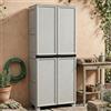 Dmora - Armadio da esterno Liegi, Mobile outdoor, Armadio per lavanderia multiuso, 100% Made in Italy, Grigio chiaro, 70x39h172 cm