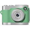 RiseNova Telecamera Vlog 1080P con anti-shake e luce LED, videocamera portatile per studenti, ricarica di tipo C (verde)