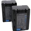 Dot.Foto 2 x Dot.Foto VW-VBT190 Premium 3.6v / 1940mAh Batteria Ricaricabile per Panasonic HC-V110, HC-V130, HC-V160, HC-V180, HC-V201, HC-V250,HC-V260,V720 V750 V770 V777 VX870 VX980 VX989