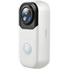 Lapiglo Action camera 4K HDR indossabile Body Camera 142 ° grandangolare IP65 impermeabile WiFi vivavoce kit fotocamera sportiva (bianco)