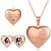 AAQ Collana con foto personalizzata per donna - collana apribile a cuore con nome e testo personalizzati, regalo per mamma e nonna per e Festa della Mamma (Oro rosa)