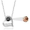 AAQ Collana con foto personalizzata - Collana con proiezione e foto all'interno, regalo donna personalizzato, ideale per Natale e anniversari (Stile-02)