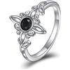 HUKKUN Anello da Strega Argento 925 Celtico Strega Nodo Anello Streghe Gioielli Regali da Donna