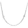 Linea Italia Gioielli - Collana Rosario Girocollo in Argento 925 con Croce e Medaglietta Madonna - Made In Italy