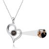 AAQ Collana con foto personalizzata - Collana con proiezione e foto all'interno, regalo donna personalizzato, ideale per Natale e anniversari (Stile-06)