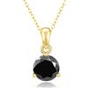 PAKORIO Collana pendente solitaria moissanite rotonda classica elegante donna, 1ct/2ct VVS1, placcata oro 14K, ipoallergenica, catena regolabile 40-45cm, anti-ossidazione, regalo
