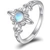 HUKKUN Anello da strega Anello da donna in argento 925 con nodo da strega, gioielli da strega celtica, regali per le donne