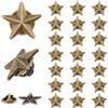 SUPERFINDINGS 24 Pz Spilla In Lega Di Stelle Del Memorial Day Di Luglio - Spilla Da Bavero In Bronzo Antico - Distintivi Con Stella A 5 Punti Per Premi Militari