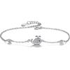 Belons Bracciale da donna in argento Sterling 925, con zirconi e balena, per bambine