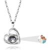 AAQ Collana con foto personalizzata - Collana con proiezione e foto all'interno, regalo donna personalizzato, ideale per Natale e anniversari (Stile-07)