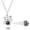 AAQ Collana con foto personalizzata - Collana con proiezione e foto all'interno, regalo donna personalizzato, ideale per Natale e anniversari (Stile-08)