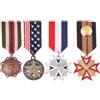 SUPERFINDINGS 4 pezzi 4 stili medaglie militari spille retrò in lega di stile preppy britannico con ciondolo in ferro retrò vintage medaglie militari da uomo e da donna