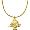 d'origine Collana libanese con albero di cedro libanese, catena libanese, gioielli libanesi, cedro libanese, gioielli da uomo, 60 cm, Ottone Oro